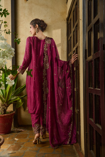 Izel Magenta Suit