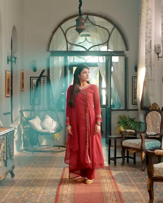 Sahar Hashmi Red Angarkha