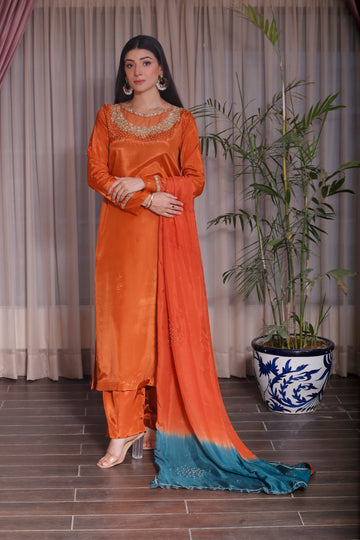 Mahnoor - The Coral Orange Set