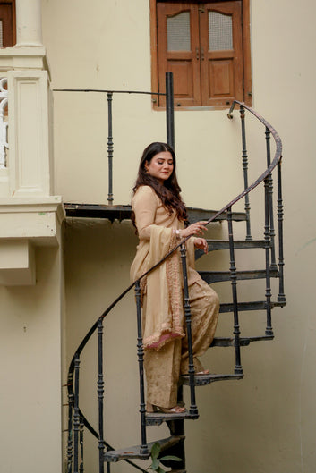 Elara Gold Kurta Shalwar Set